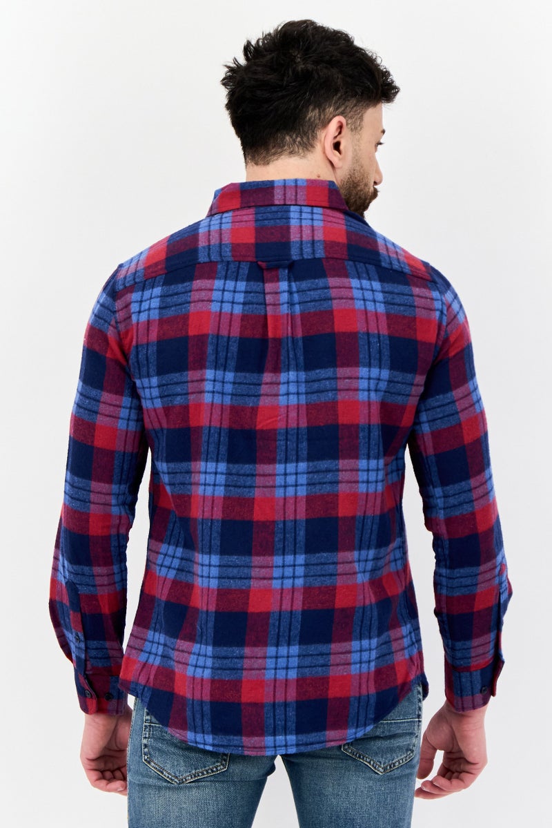 Chaps Men Regular Fit Plaid Long Sleeves Casual Shirt, Multicolor - Image 2